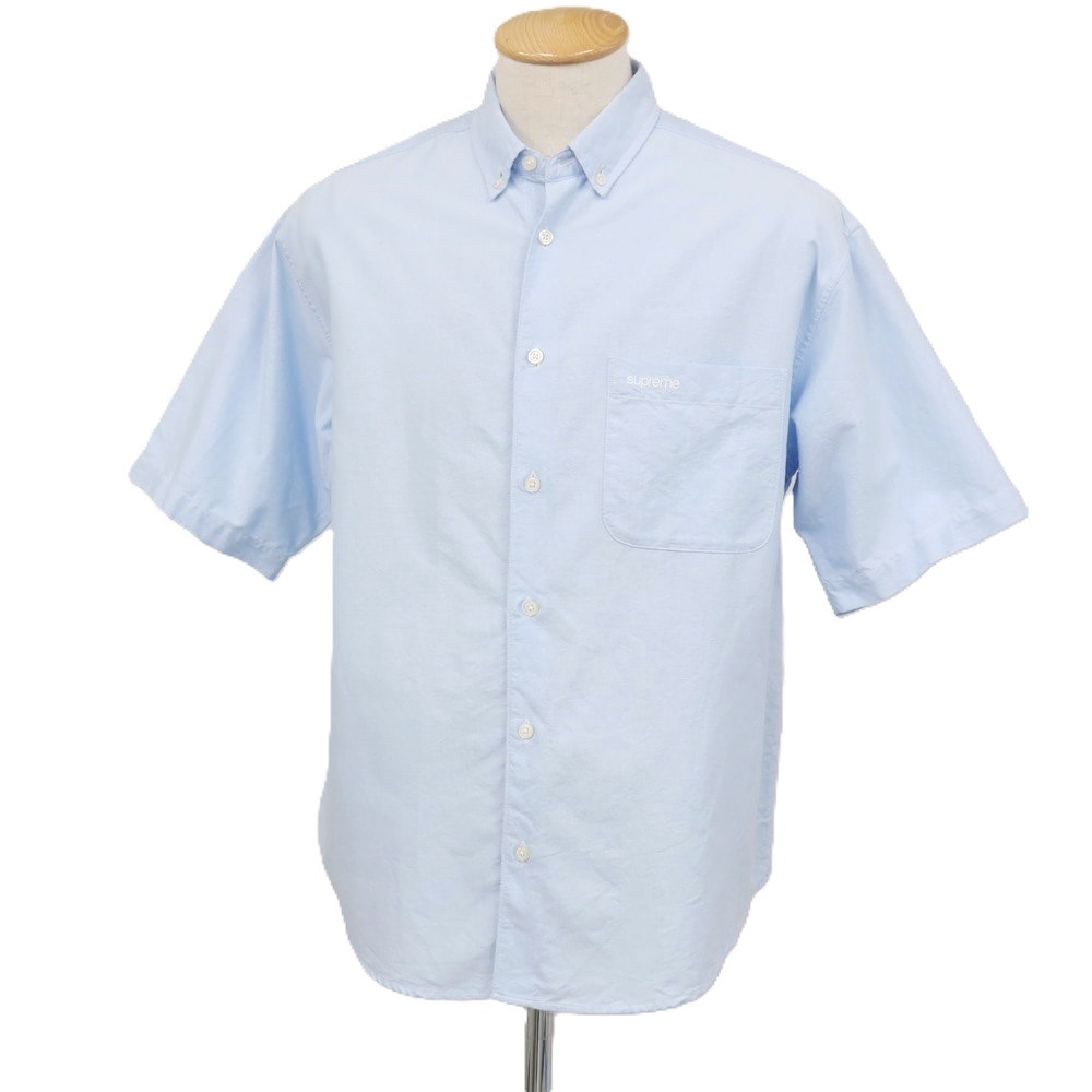 【中古】シュプリーム Supreme 2026年春夏 Loose Fit Oxford S/S Shirt オックスフォード ボタンダウン 半袖シャツ ライトブルー【サイズS】【メンズ】