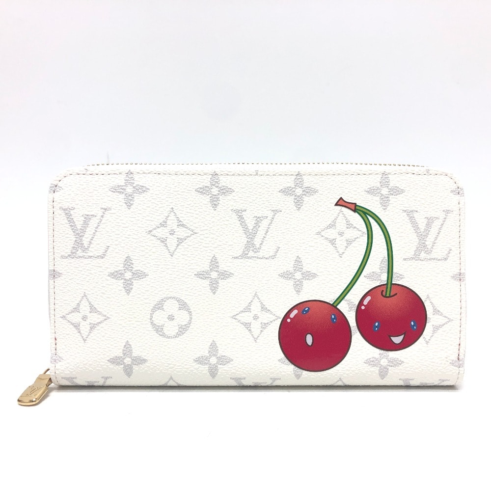 ルイヴィトン LOUIS VUITTON LV × TM ジッピー・ウォレット M14240 村上隆コラボ モノグラム 財布 ウォレット サクランボ チェリー 長財布 モノグラムキャンバス ホワイト 新品