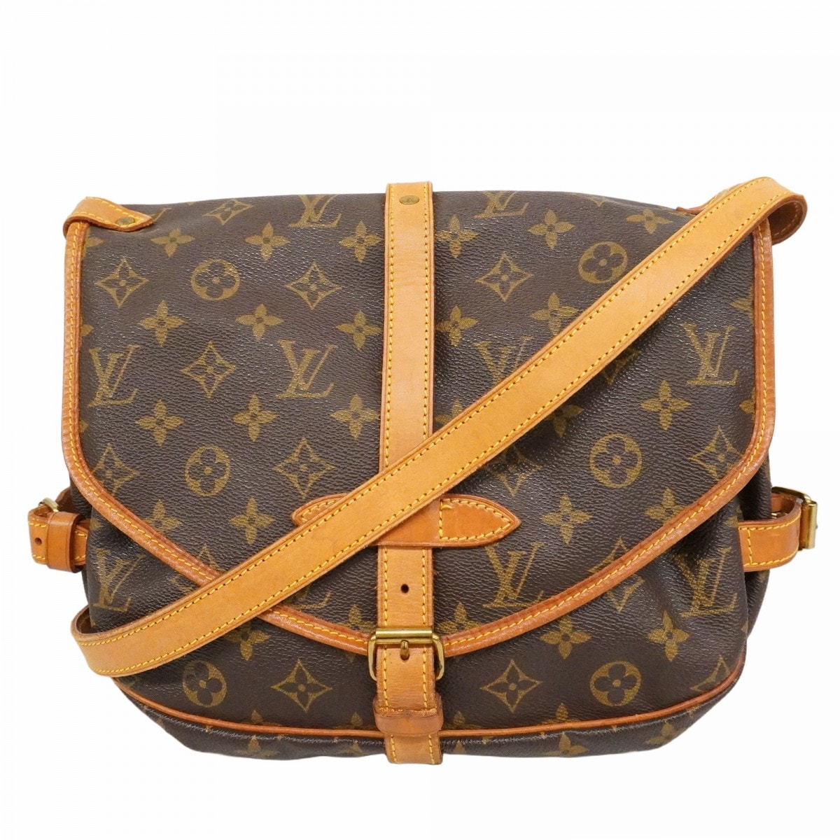 【6dd5130】ルイヴィトン ショルダーバッグ モノグラム ソミュール30 M42256 ブラウン【中古】レディース