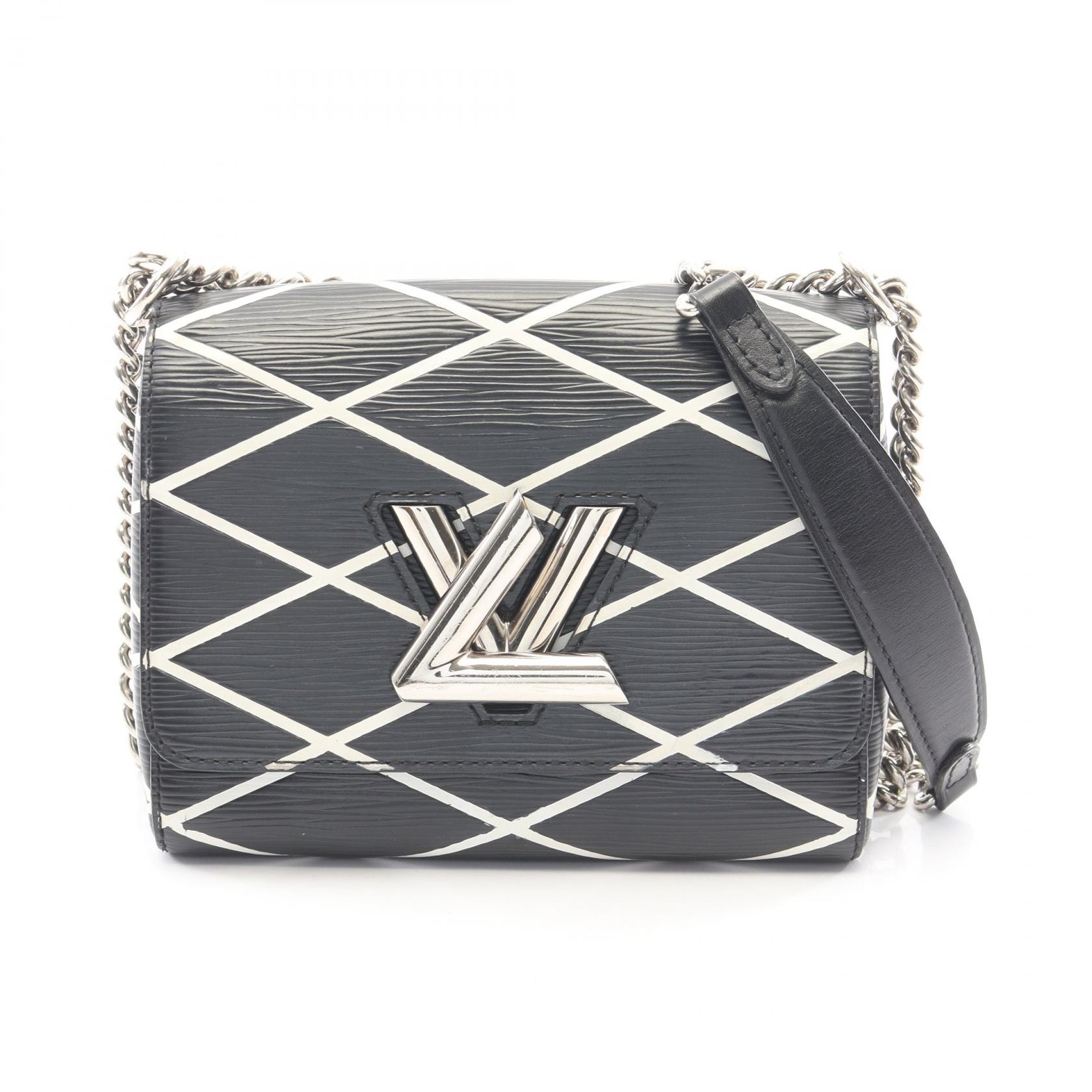ルイ・ヴィトン LOUIS VUITTON ツイストPM エピ ショルダーバッグ バッグ レザー エピ ノワール レディース ブラック系 / ホワイト系 M50525 【中古】