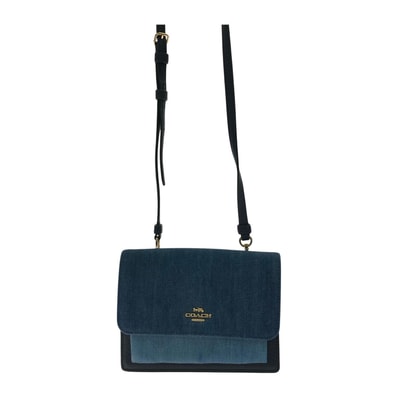 ▼▼COACH コーチ レディース ショルダーバッグ デニムキャンバス 斜め掛け C3325 ブルー/バイカラー