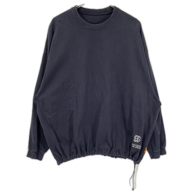シーシー ネイビー コットン SUPER BIG FLAT LS TEE XL