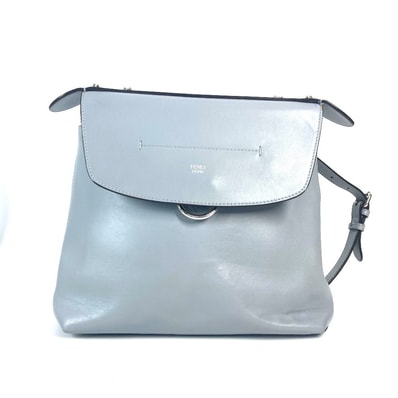 フェンディ FENDI トゥスクール 8BZ042 3WAY ハンドバッグ チェーンバッグ カバン リュックサック レザー ブルー