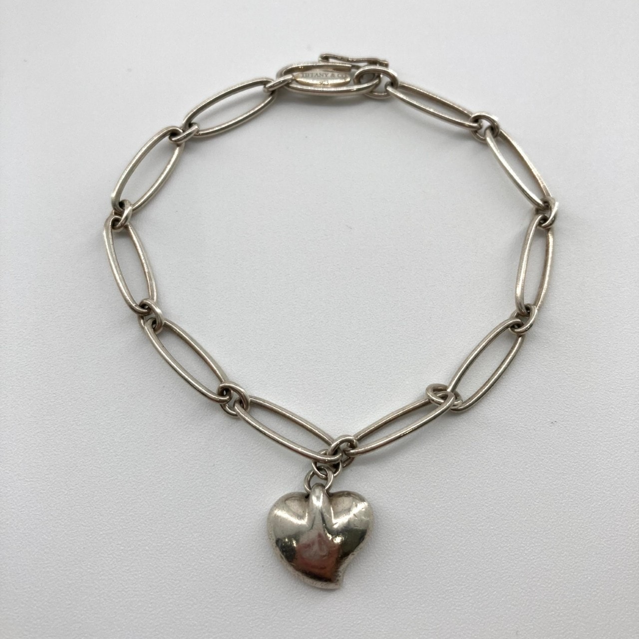 TIFFANY&Co.(ティファニー) ハートモチーフ Ag925 チェーン ブレスレット 8.99g シルバー