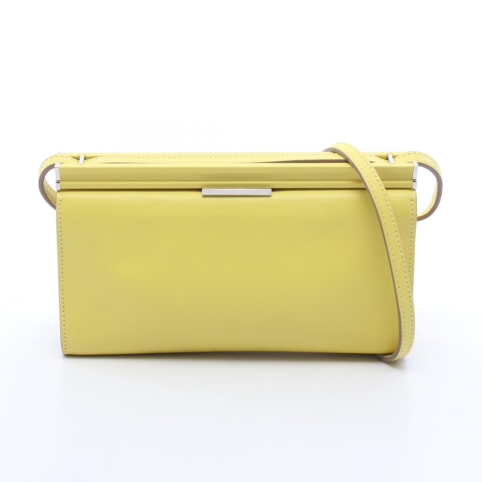 エルメス HERMES クリックH 21 ショルダーバッグ バッグ レザー エバーカラー エバーカラー ライム D刻印(2019年製造) レディース イエロー系 H077848CK9R 【中古】