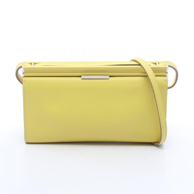エルメス HERMES クリックH 21 ショルダーバッグ バッグ レザー エバーカラー エバーカラー ライム D刻印(2019年製造) レディース イエロー系 H077848CK9R 【中古】