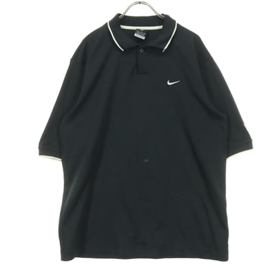 NIKE ナイキ スウッシュ ゴルフ 半袖 ポロシャツ M ブラック