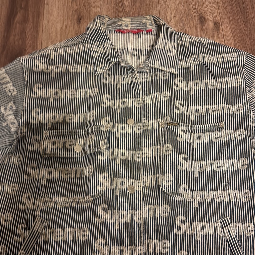 Supreme Denim Chore Trucker Jacket "Stripe"