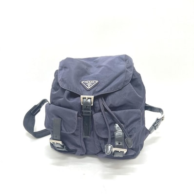 プラダ PRADA トライアングルロゴ 三角ロゴ プレート B6677 VELA カバン バックパック リュックサック ナイロン PRUGNA パープル系