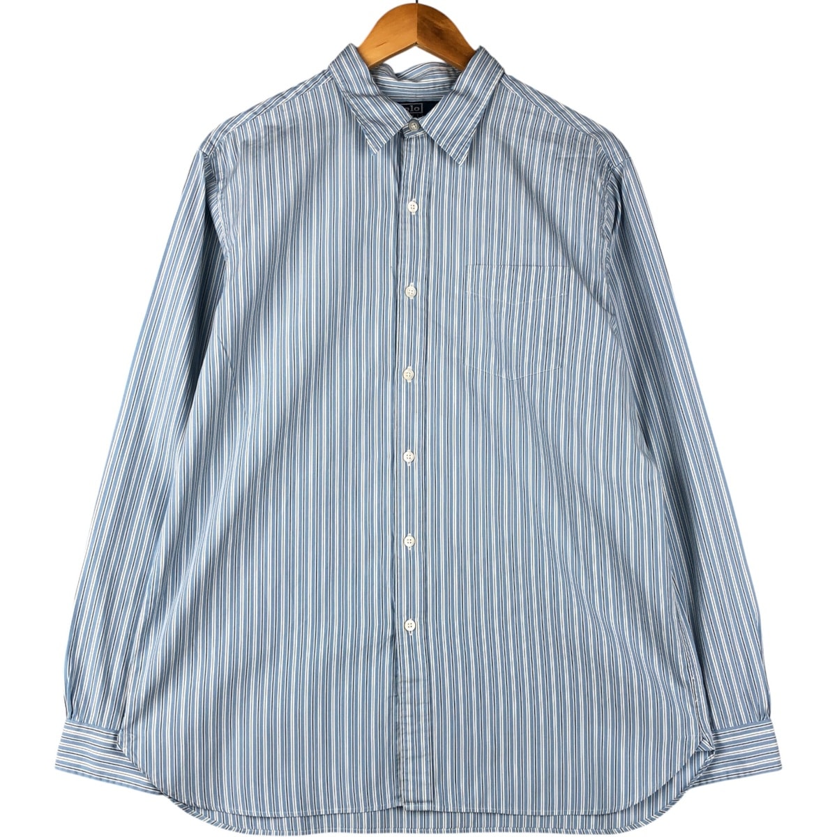 古着 ラルフローレン Ralph Lauren POLO by Ralph Lauren マルチストライプ 長袖 コットンストライプシャツ メンズL相当/eaa600589
