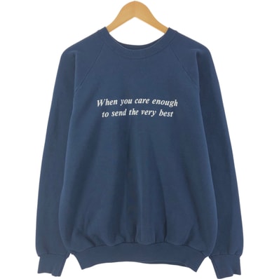 古着 80年代 フルーツオブザルーム FRUIT OF THE LOOM メッセージ プリントスウェットシャツ トレーナー USA製 メンズXL相当 ヴィンテージ/eaa535702