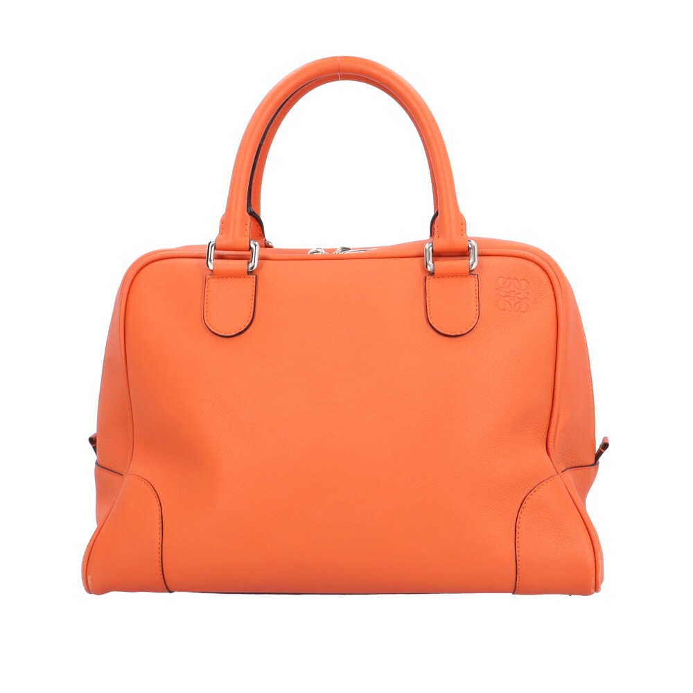 ロエベ アマソナ75 ラージ  ハンドバッグ レザー オレンジ レディース LOEWE  中古