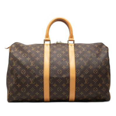 ルイ ヴィトン モノグラム キーポル45 ボストンバッグ ハンドバッグ M41428 ブラウン PVC レザー レディース LOUIS VUITTON 【中古】