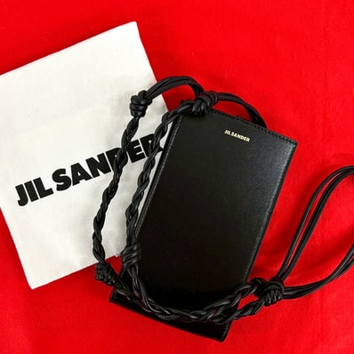 JIL SANDER ジルサンダー タングル レザー ショルダーバッグ ブラック
1484b