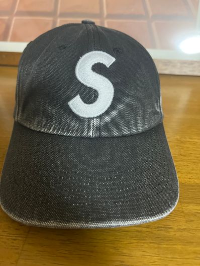 Supreme Pigment Canvas S Logo 6-Panel "Black"