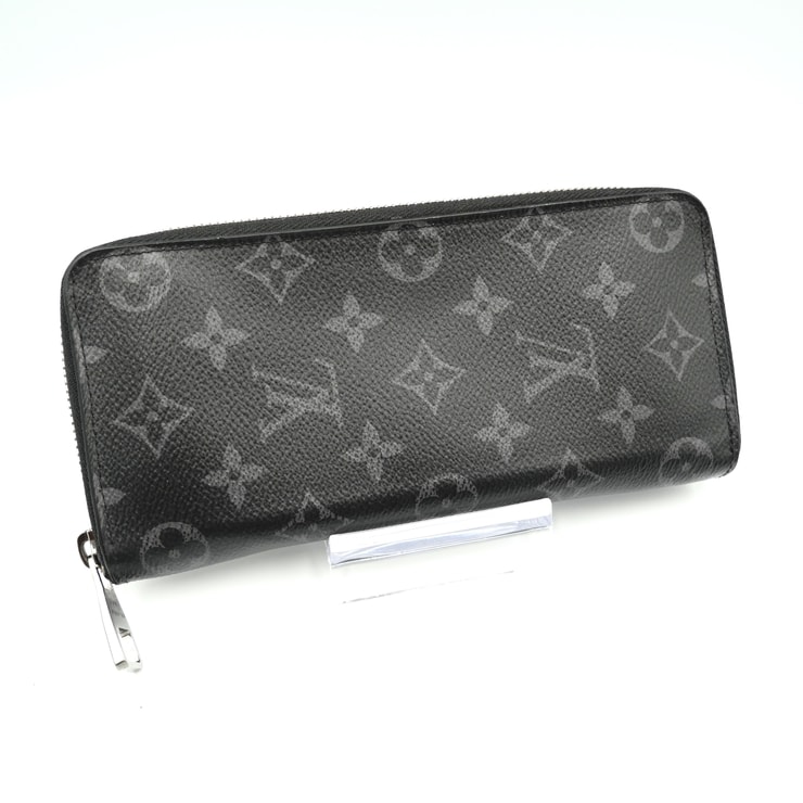 LOUIS VUITTON(ルイ・ヴィトン)ジッピーウォレット・ヴェルティカル 長財布 モノグラム・エクリプス ブラック シルバー金具 GI0129 メンズ【中古】