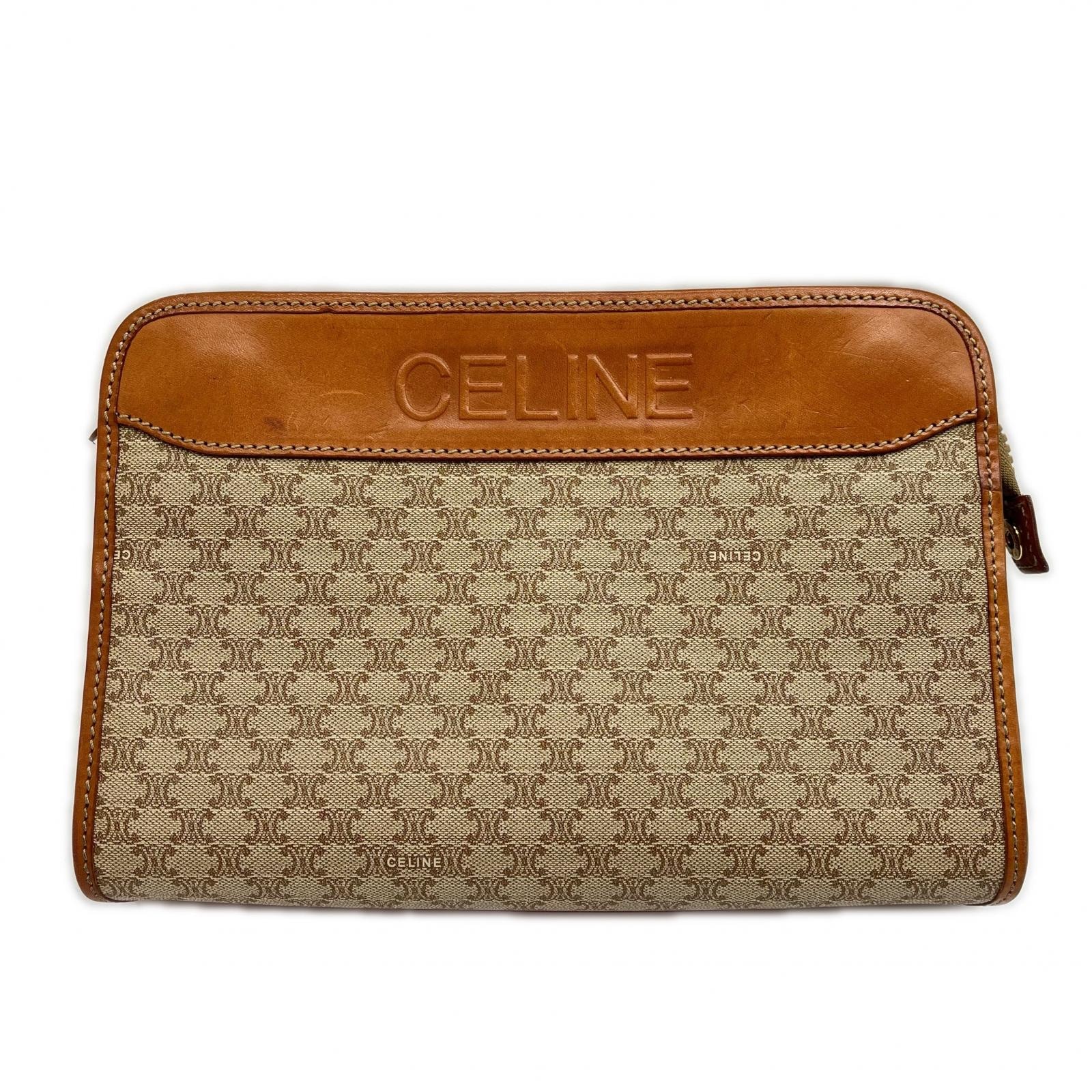 CELINE セリーヌ セカンドバッグ クラッチバッグ マカダム ベージュ