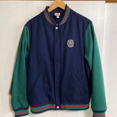 Supreme / LACOSTE Wool Varsity Jacket "Navy"