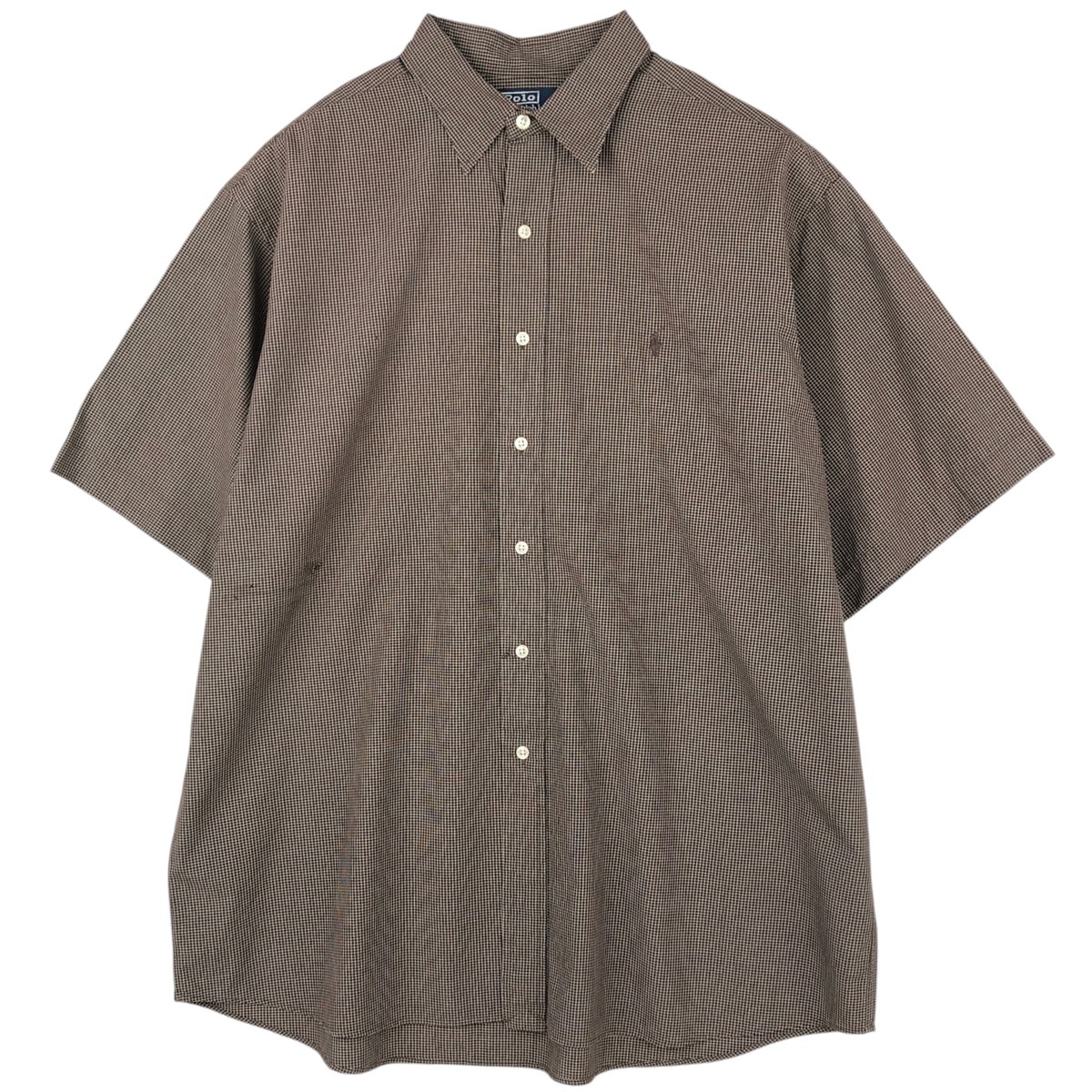 古着 ラルフローレン Ralph Lauren POLO by Ralph Lauren LOWELL SPORT 半袖 コットン チェックシャツ メンズXL相当/eaa623586
