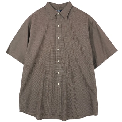 古着 ラルフローレン Ralph Lauren POLO by Ralph Lauren LOWELL SPORT 半袖 コットン チェックシャツ メンズXL相当/eaa623586