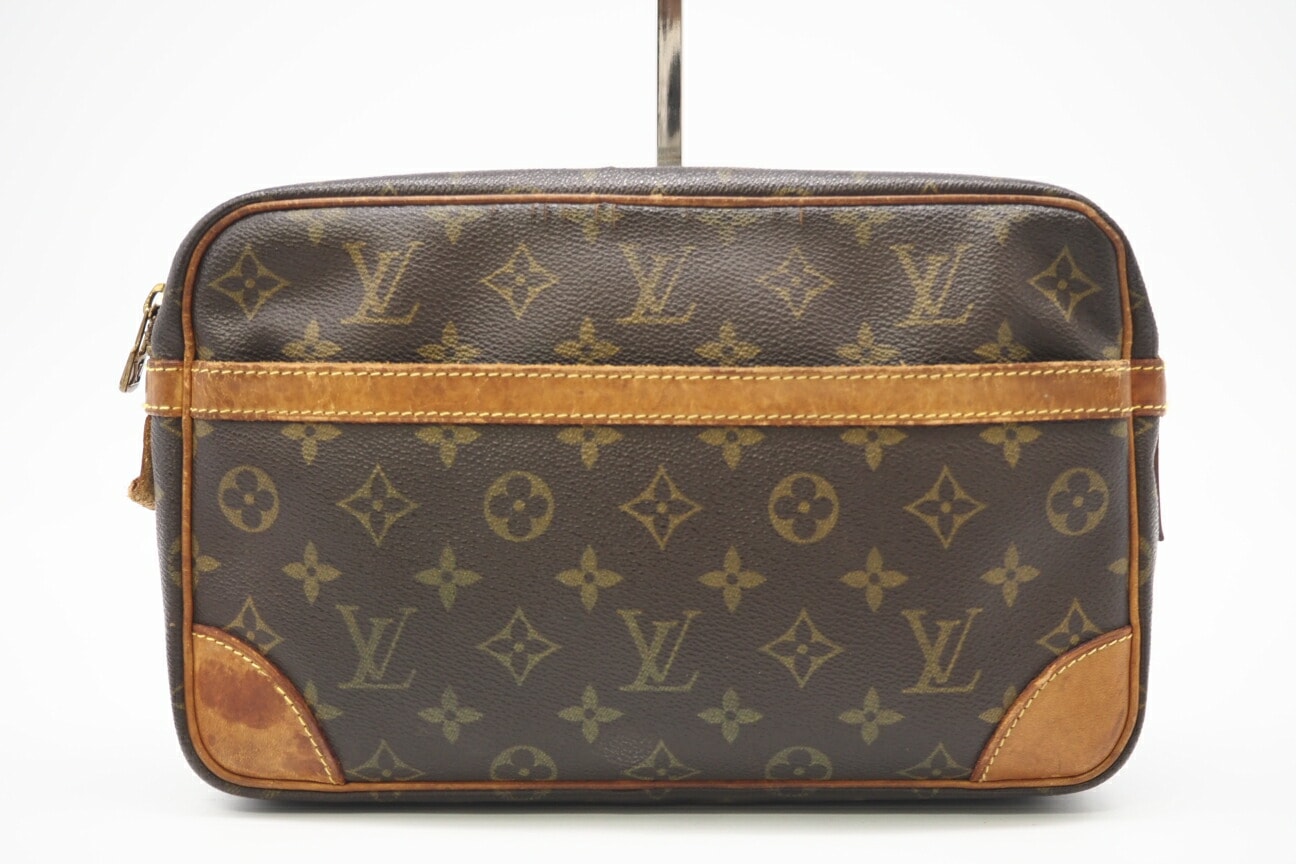 LOUIS VUITTON ルイ・ヴィトン モノグラム コンピエーニュ28 M51845 セカンドバッグ ブラウン コーティングキャンバス レディース
