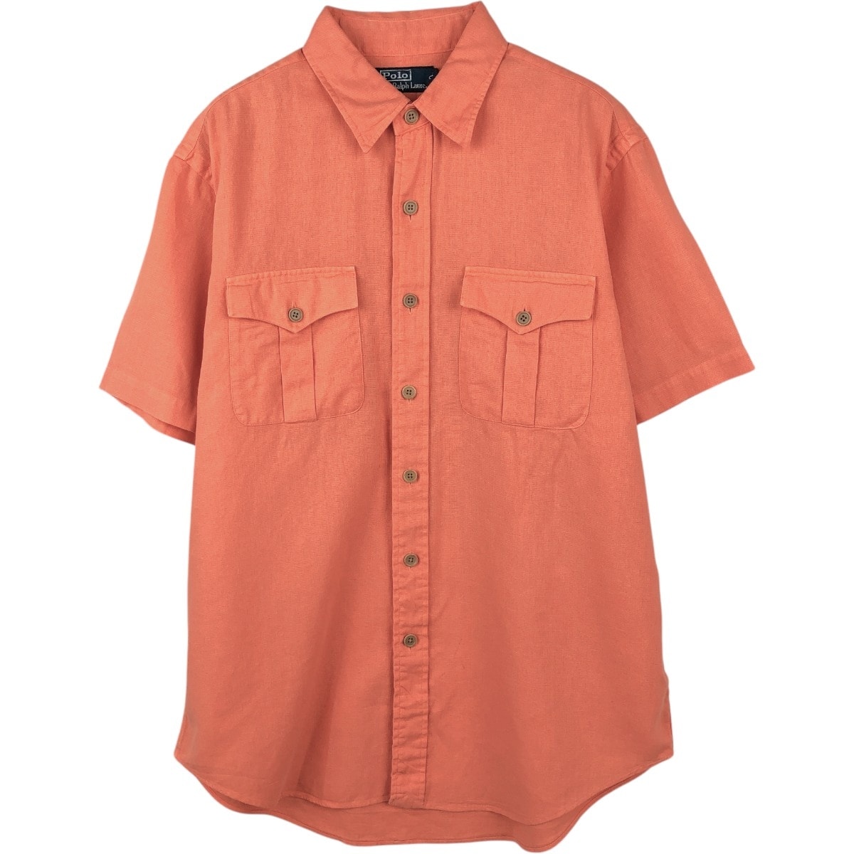 古着 ラルフローレン Ralph Lauren POLO by Ralph Lauren 半袖 リネン×コットンシャツ メンズL相当/eaa665308