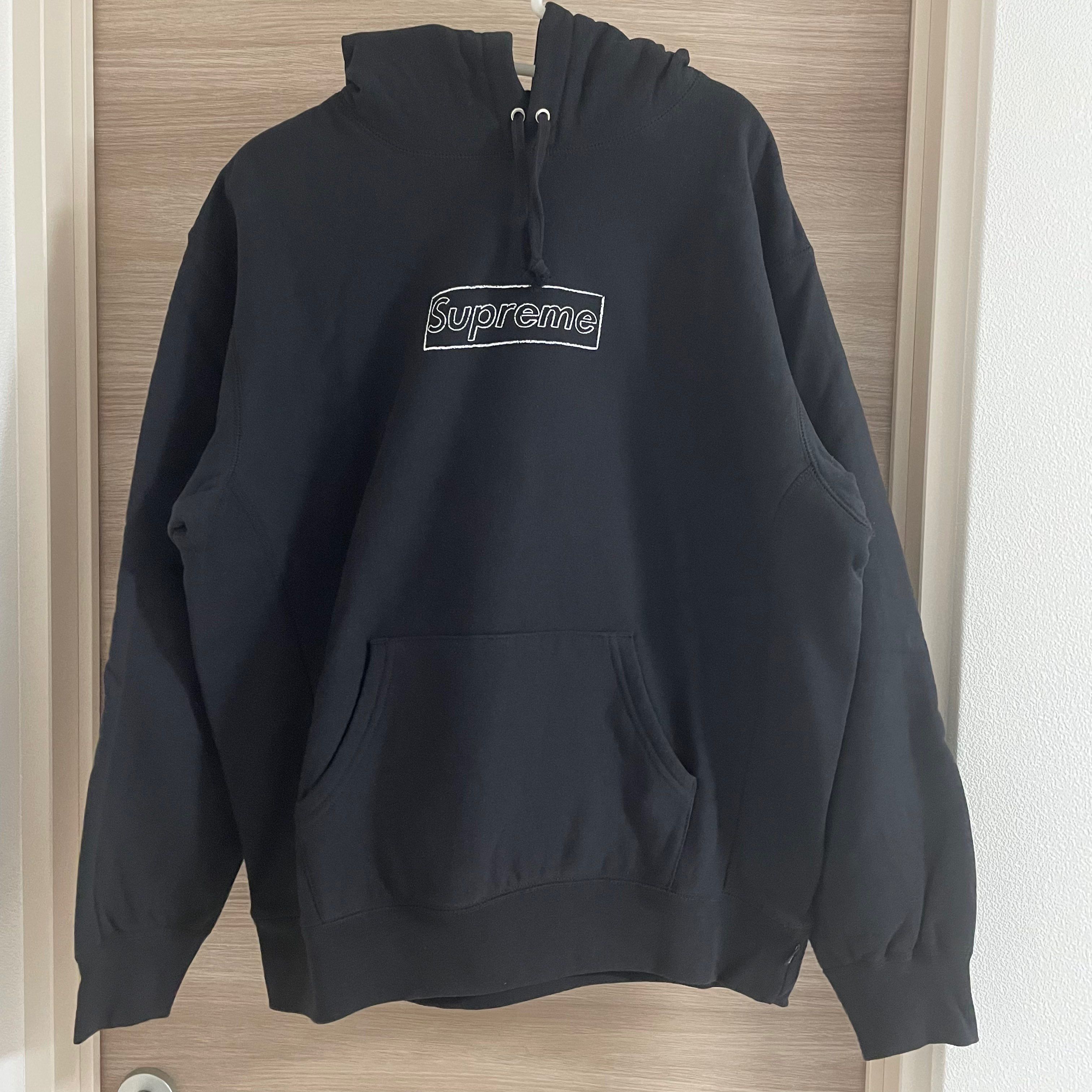 Supreme KAWS Chalk Logo Hooded Sweatshirt "Black"(2021)