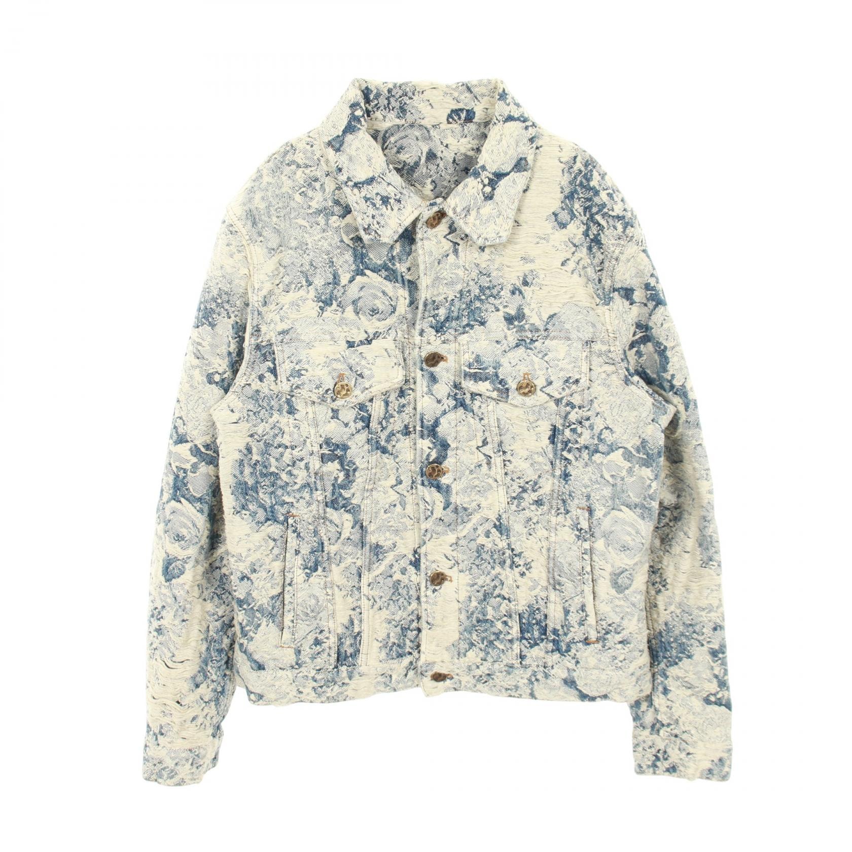 ルイ・ヴィトン LOUIS VUITTON クラシックモノグラム デニムジャケット 衣料品 アウター コットン メンズ ブルー系 / ホワイト系 RM222 PM9 HNA86W 【中古】