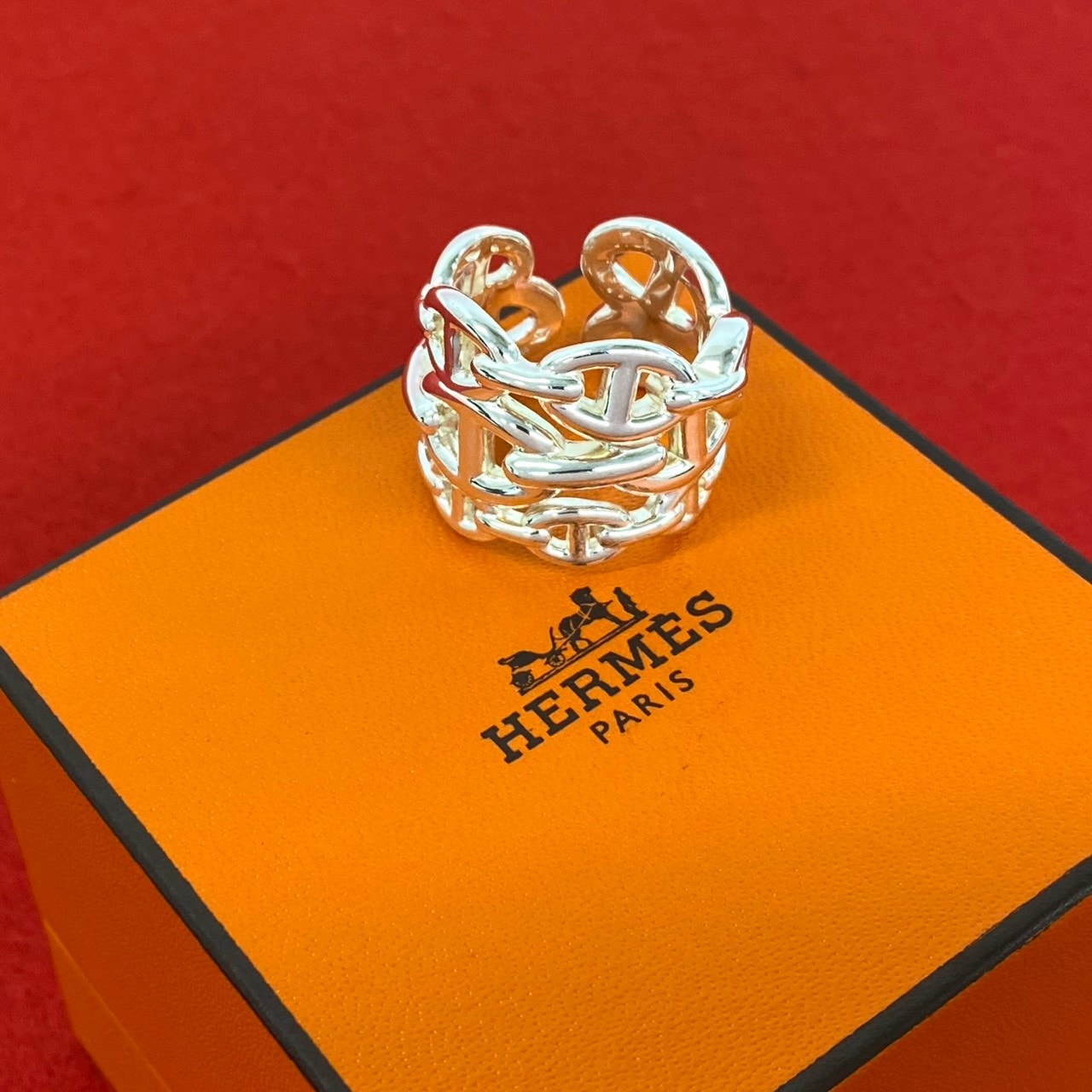 HERMES エルメス シェーヌダンクル アンシェネ GM リング シルバー925 リング・指輪 17号 シルバー
 95783