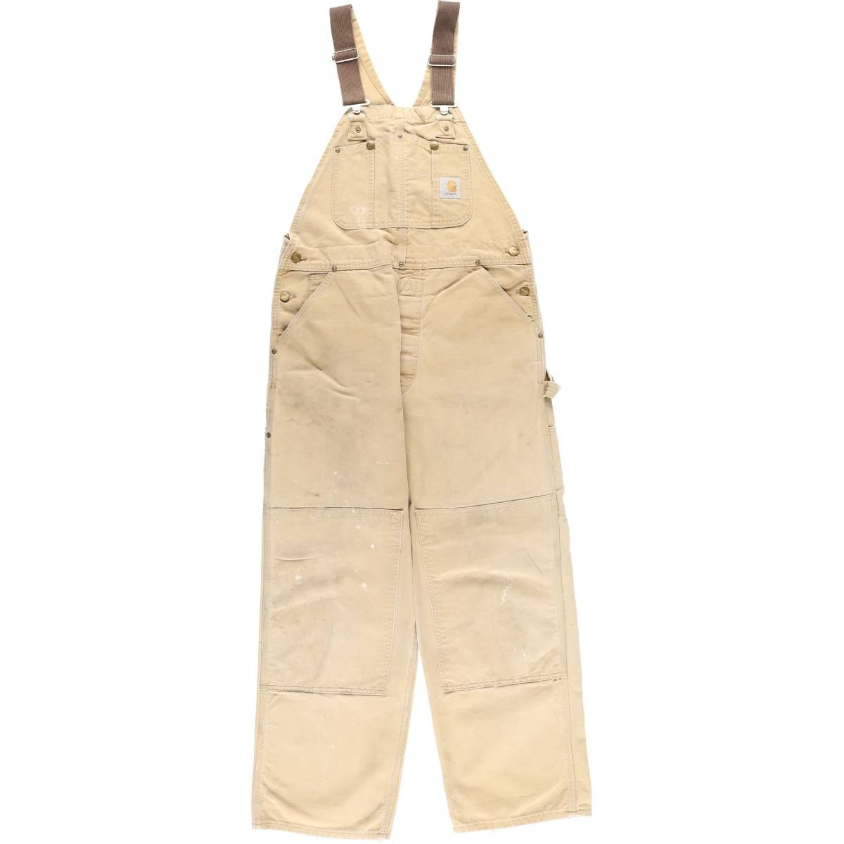古着 カーハート Carhartt ダブルニー ダック オーバーオール メンズw36相当/eaa477447