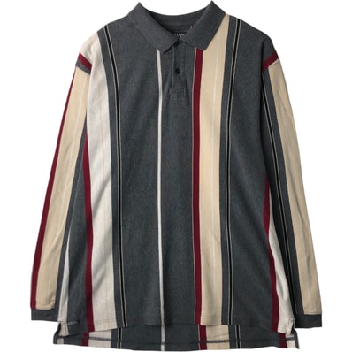 古着 ラルフローレン Ralph Lauren CHAPS チャップス 長袖 ストライプ ポロシャツ メンズXL相当/eaa616503