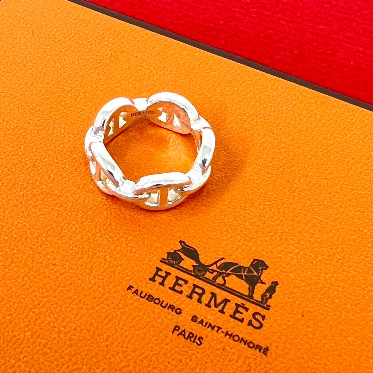 HERMES エルメス アンシェネ PM リング シルバー925 リング・指輪 7号 シルバー
33856