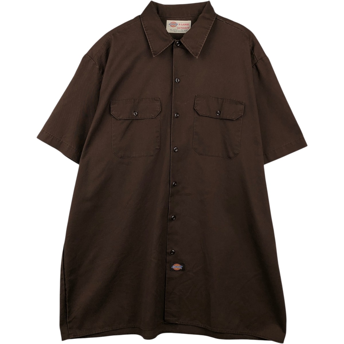 古着 ディッキーズ Dickies 半袖 ワークシャツ ボックスシャツ メンズXL相当/eaa650574