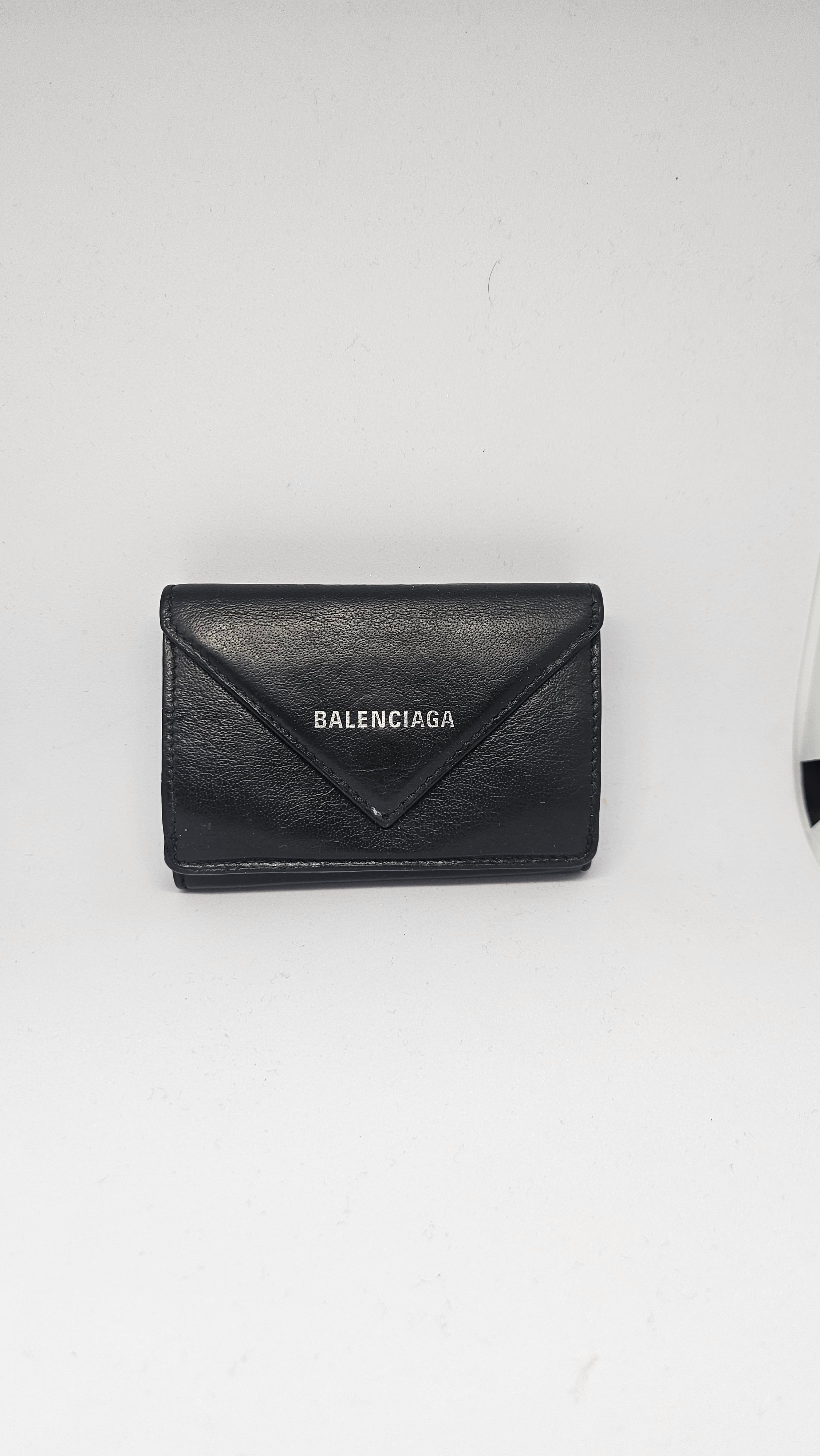 BALENCIAGA Papier Mini wallet Smooth Calfskin "Black"