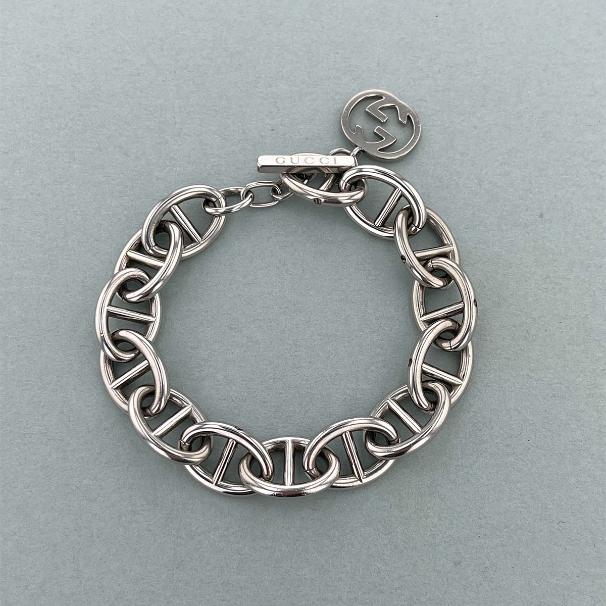 【値下げ】 GUCCI グッチ アンカーチェーン ブレスレット ブレスレット メタル シルバー  レディース【中古】