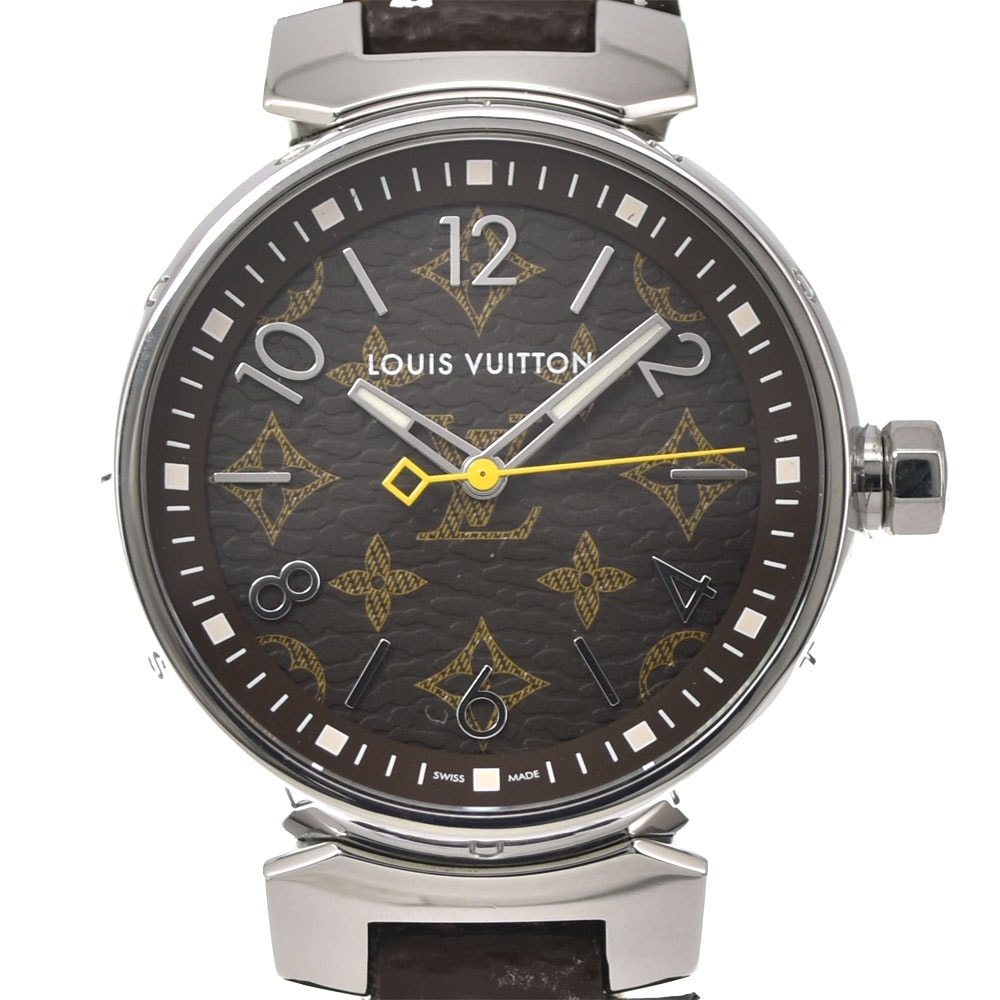 ルイ・ヴィトン LOUIS VUITTON QA071 タンブール モノグラム クォーツ レディース M#145294
