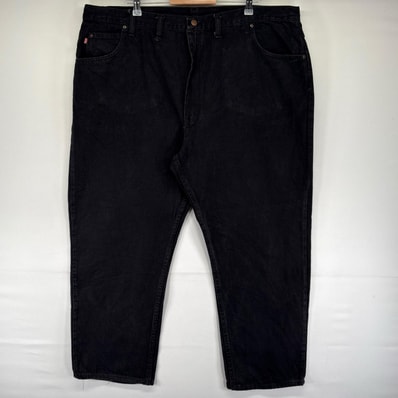 古着 レッドキャップ RED KAP デニム パンツ デニムパンツ ワンポイントロゴ 5ポケット 大きいサイズ W48 ブラック系 メンズ