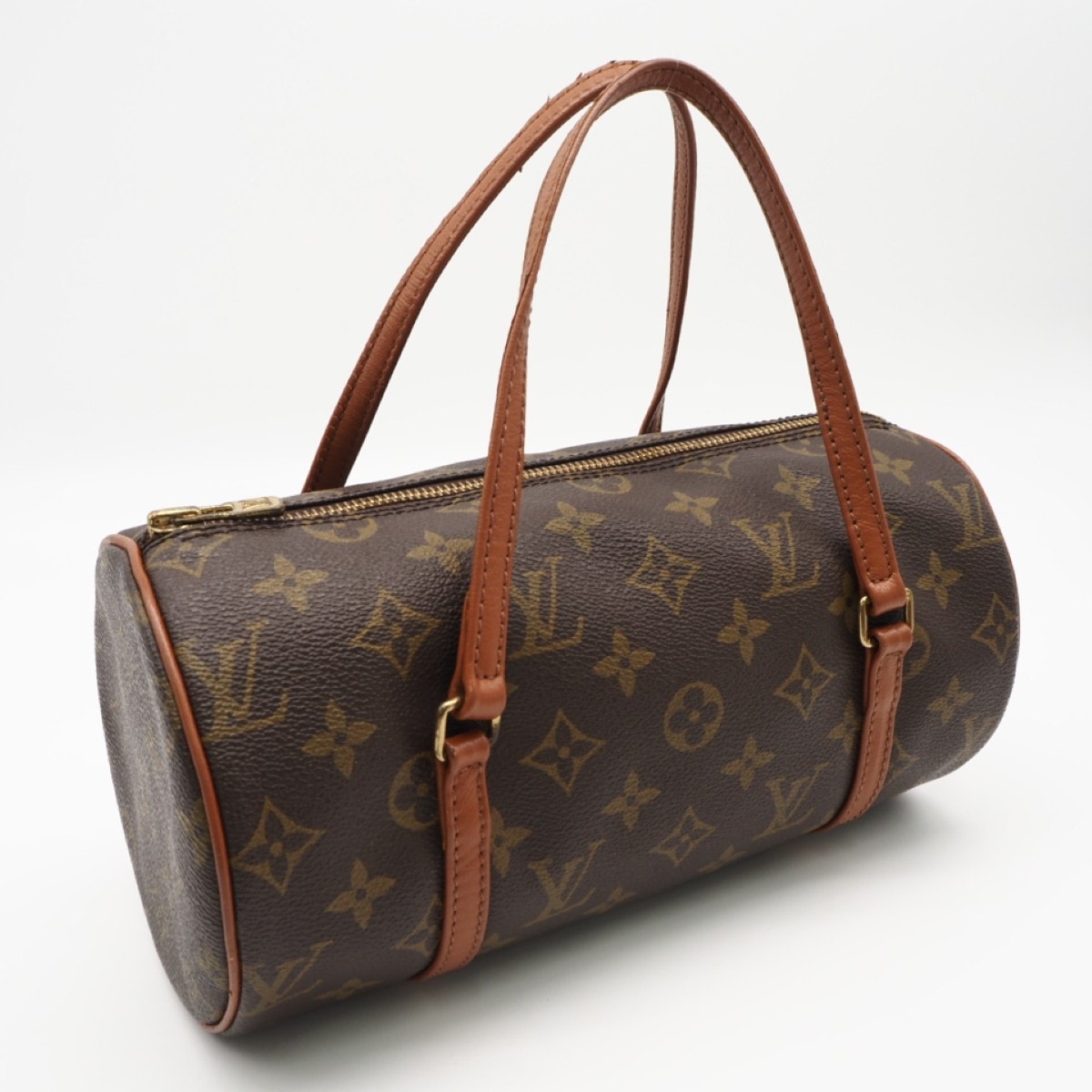 LOUIS VUITTON ルイ・ヴィトン モノグラム パピヨン26 M51366 ハンドバッグ ブラウン コーティングキャンバス レザー レディース