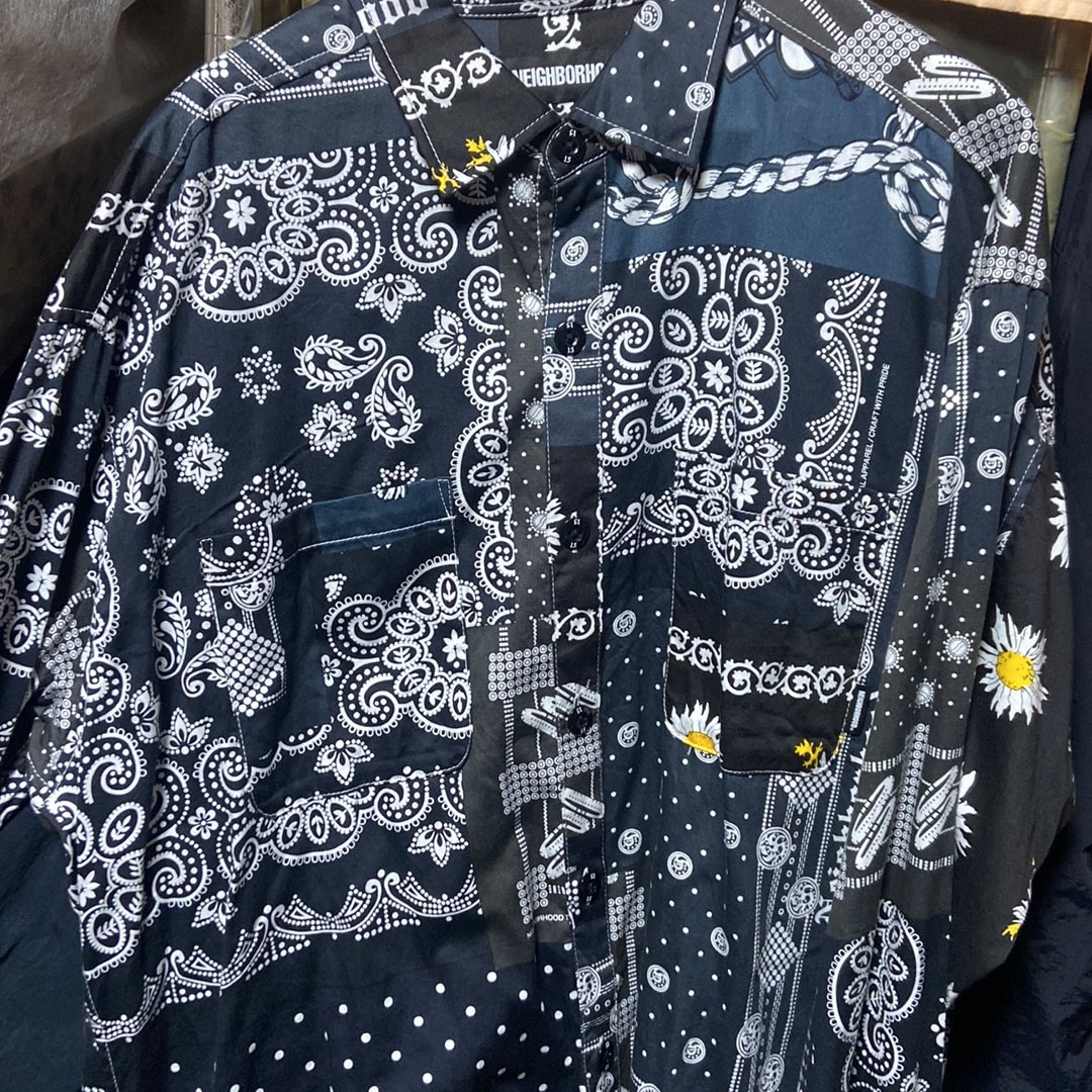 NEIGHBORHOOD BANDANA / C-SHIRT . LS "Black"