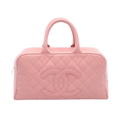 シャネル CHANEL マトラッセ ココマーク ボーリングバッグ ハンドバッグ バッグ キャビアスキン(グレインドカーフ) レディース ピンク系 【中古】