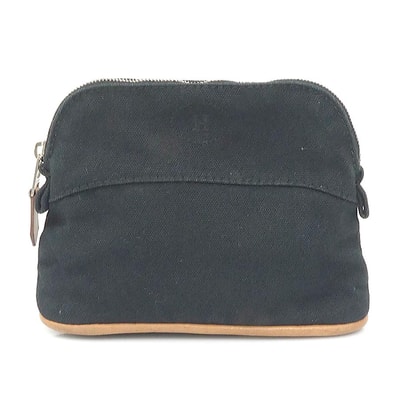 エルメス HERMES ポーチ ボリードポーチ15 キャンバス ブラック ユニセックス【中古】 r10664a