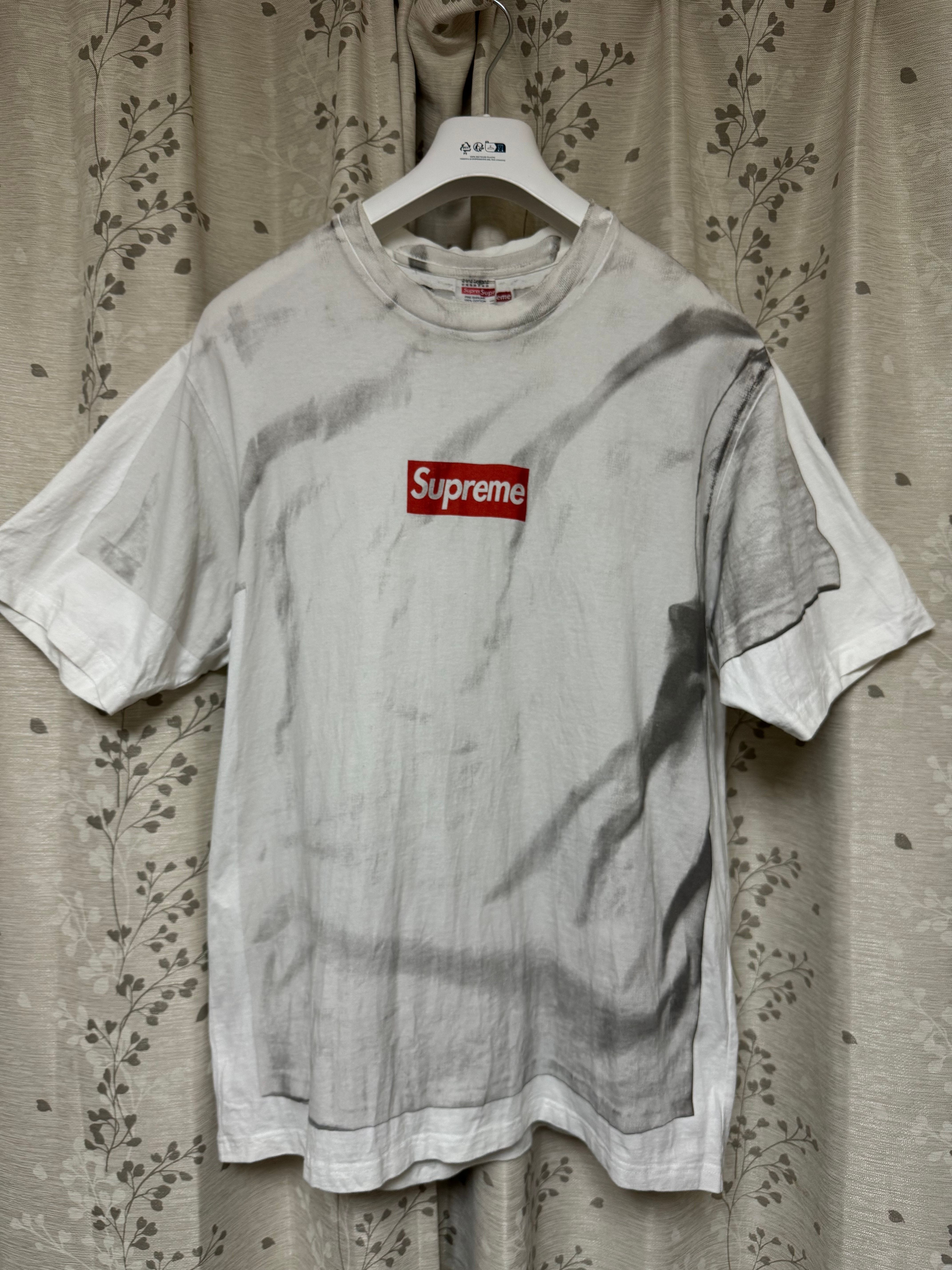 Supreme x MM6 Maison Margiela Box Logo Tee "White"