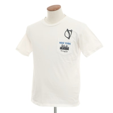 【中古】ビームスハート BEAMS HEART コットン クルーネック 半袖Tシャツ ホワイト【サイズM】【メンズ】