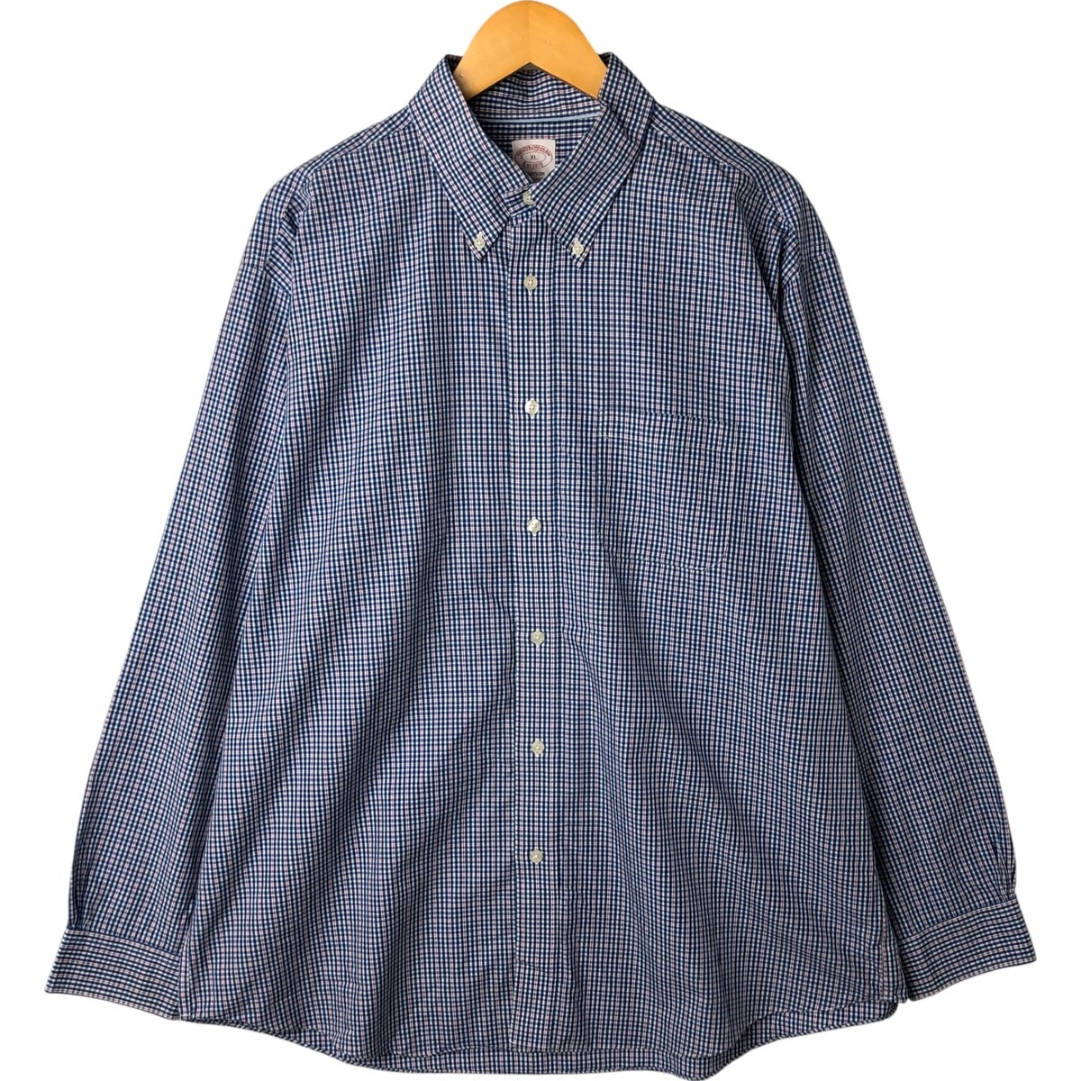古着 ブルックスブラザーズ Brooks Brothers Est.1818 MADISON 長袖 ボタンダウンチェックシャツ メンズXL相当/eaa547016