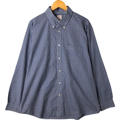 古着 ブルックスブラザーズ Brooks Brothers Est.1818 MADISON 長袖 ボタンダウンチェックシャツ メンズXL相当/eaa547016