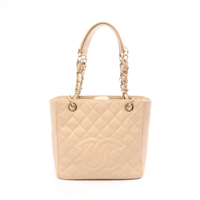 シャネル CHANEL マトラッセ PST トートバッグ バッグ キャビアスキン(グレインドカーフ) レディース ベージュ系 A50994 【中古】