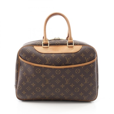 ルイ・ヴィトン LOUIS VUITTON ドーヴィル ボーリングヴァニティ ハンドバッグ バッグ PVCコーティングキャンバス レザー モノグラム レディース ブラウン系 M47270 【中古】