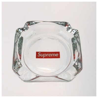 美品 Supreme シュプリーム Glass Ashtray クリア レッド ホワイト ガラス アメリカ 604408 【中古】