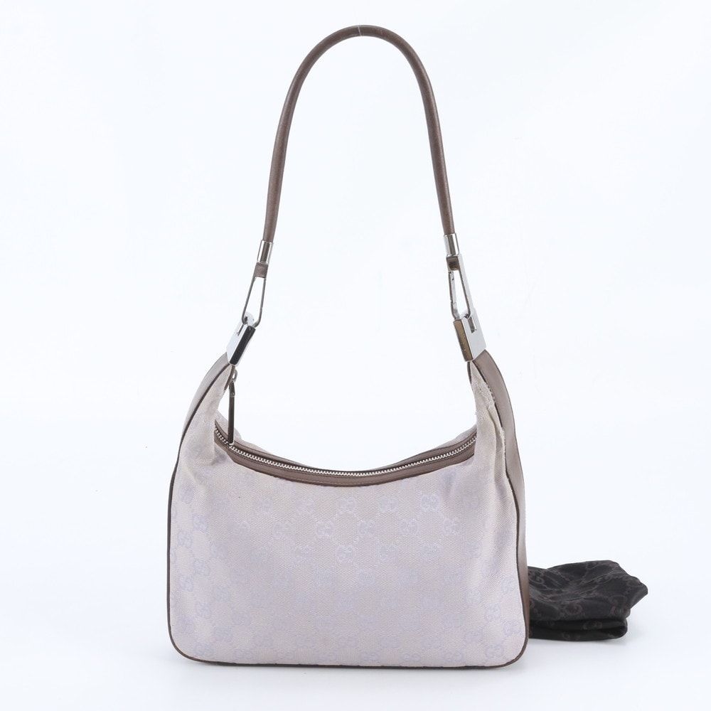 グッチ GGキャンバス 01233 ショルダーバッグ レザー×キャンバス