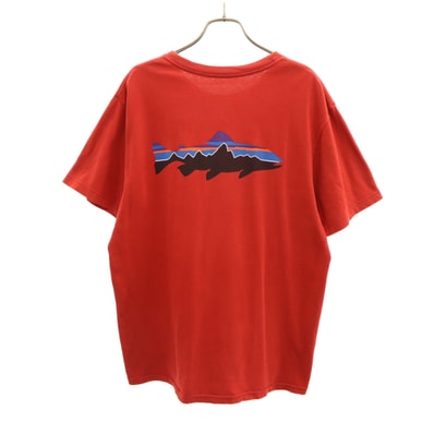 patagonia パタゴニア バックプリント フィッツロイトラウト 半袖 Tシャツ M レッド 51808SP15 アウトドア